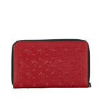 Jimmy Choo Red Color Leather Wallet (Bi-Fold) (Pre-Owned)