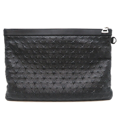 Jimmy Choo Black Leather Clutch Bag (Pre-Owned)