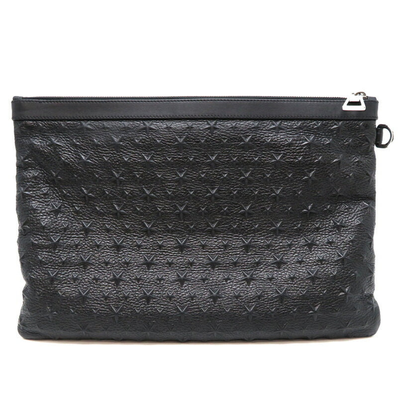 Jimmy Choo Black Leather Clutch Bag (Pre-Owned)