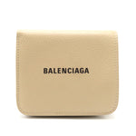 Balenciaga Beige Leather Middle Wallet (Bi-Fold)