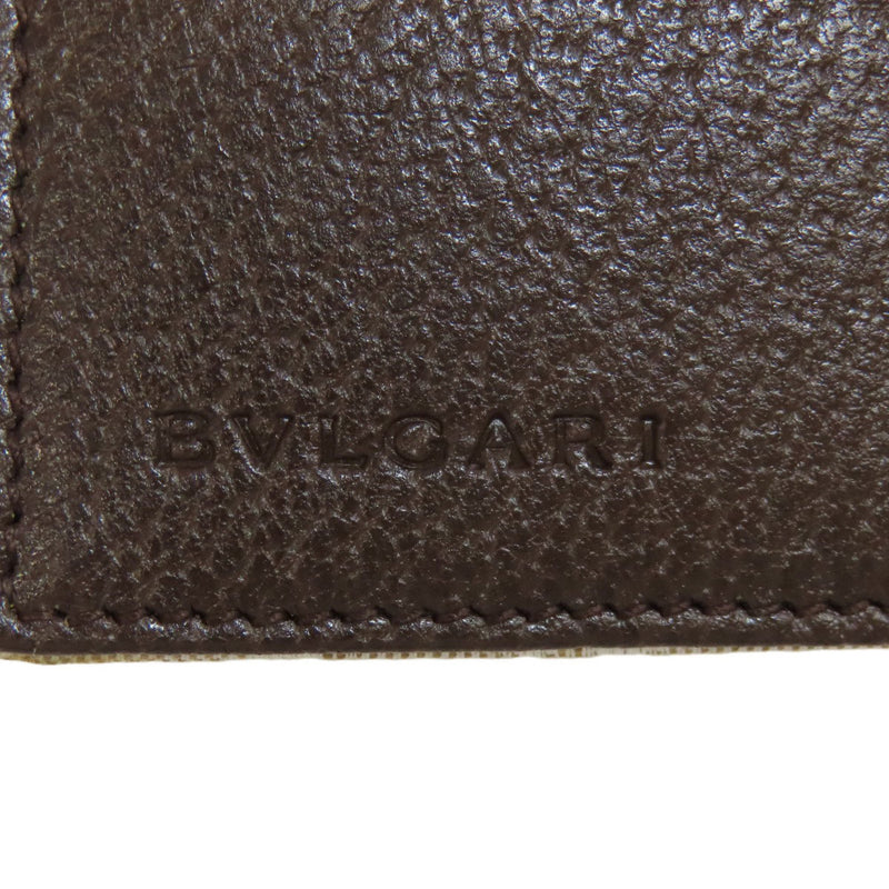 Bvlgari Bvlgari Bvlgari Beige Canvas Wallet (Bi-Fold) (Pre-Owned)