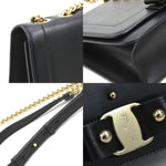 Salvatore Ferragamo Black Leather Shoulder Bag (Pre-Owned)