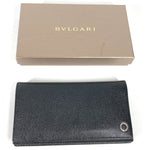 Bvlgari Black Leather Long Wallet (Bi-Fold) (Pre-Owned)