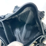 Salvatore Ferragamo Black Leather Shoulder Bag (Pre-Owned)