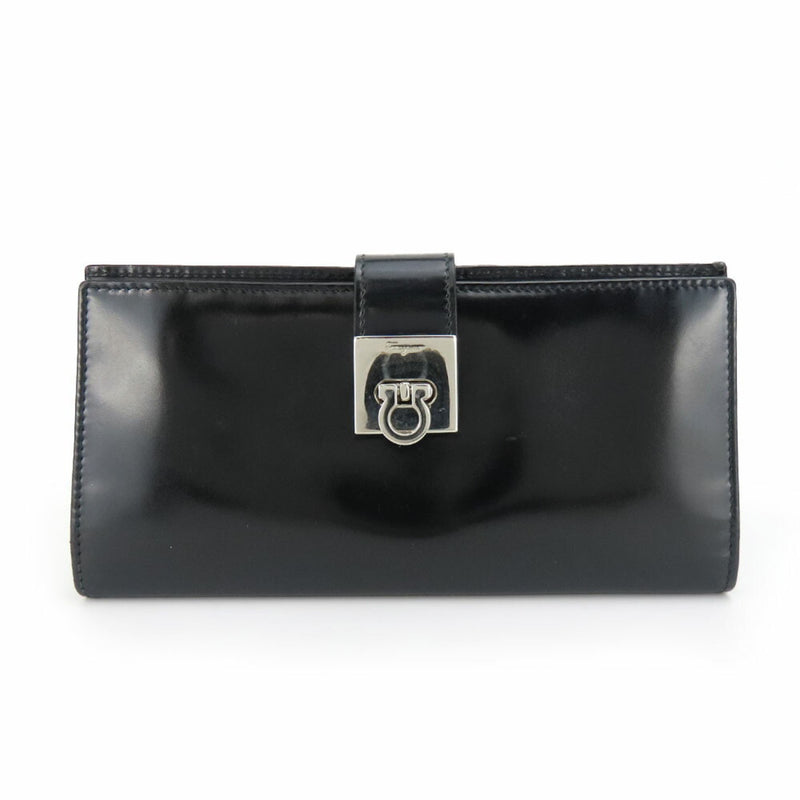 Salvatore Ferragamo Black Leather Coin Purse/Coin Case (Pre-Owned)