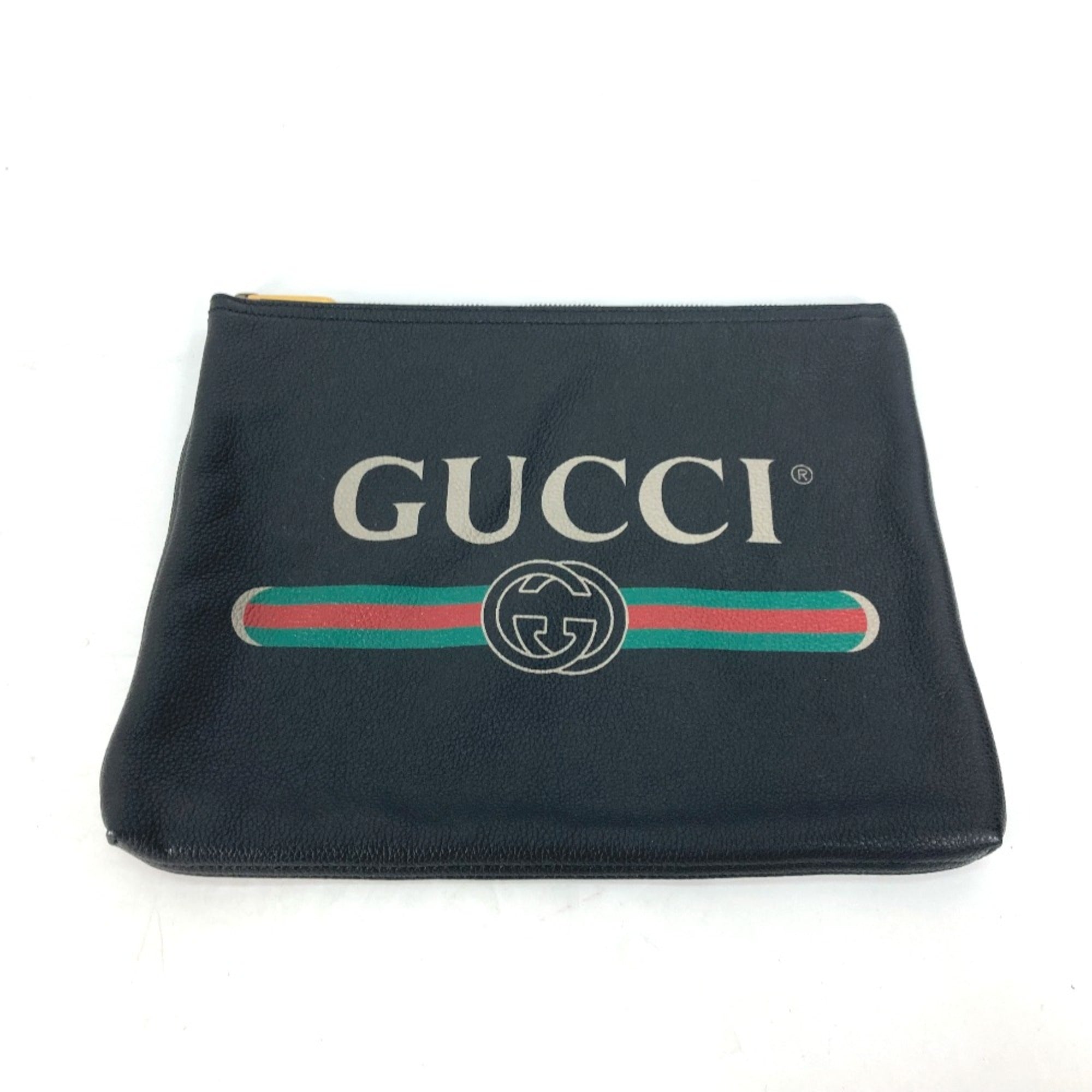 Gucci Black Leather Clutch Bag (Pre-Owned)