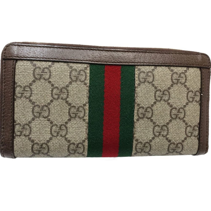 Gucci Beige Gg Supreme Long Wallet (Bi-Fold) (Pre-Owned)