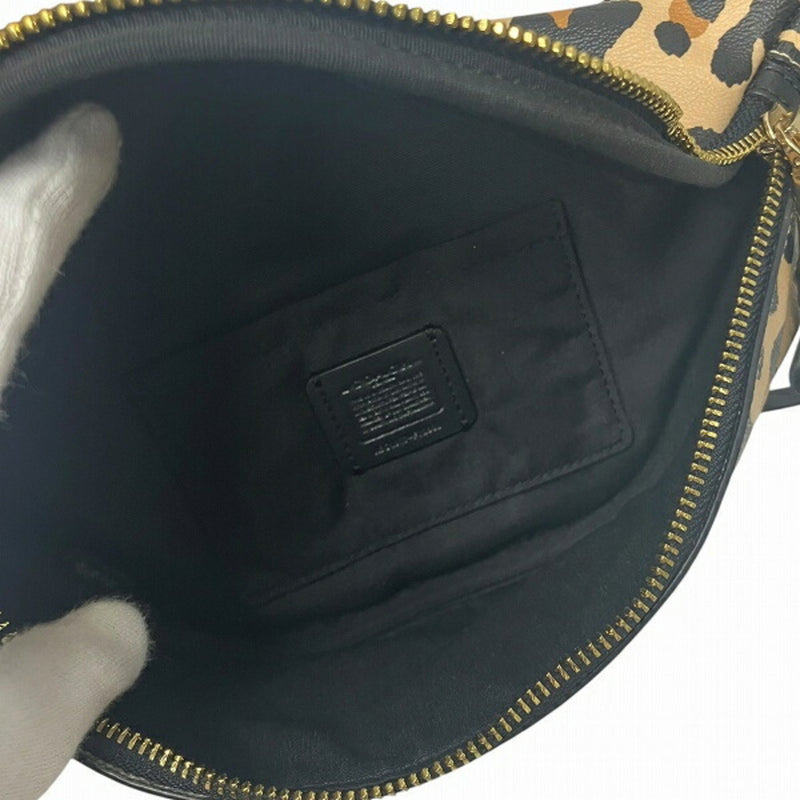 Coach Beige Pvc Leather Fanny Pack (Pre-Owned)