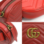 Gucci Red Color Leather Fanny Pack (Pre-Owned)