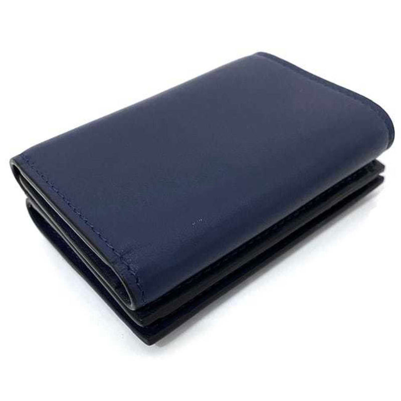 Valentino Garavani Blue Navy Leather Wallet (Tri-Fold) (Pre-Owned)