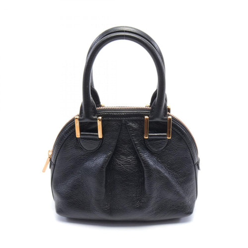 Unspecified Black Leather Handbag (Pre-Owned)