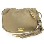 Jimmy Choo Gold Leather Shoulder Bag (Pre-Owned)