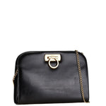 Salvatore Ferragamo Black Leather Shoulder Bag (Pre-Owned)