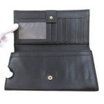 Bvlgari Black Leather Long Wallet (Bi-Fold) (Pre-Owned)