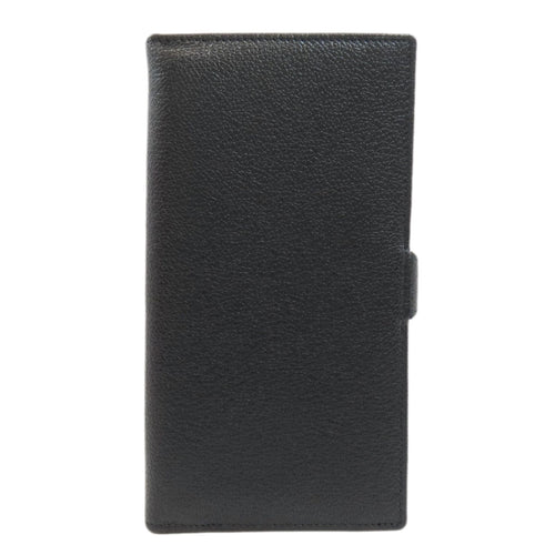 Bvlgari Black Leather Long Wallet (Bi-Fold) (Pre-Owned)