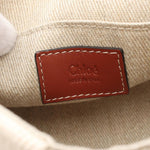 Chloé Beige Brown White Fabric Leather Fanny Pack