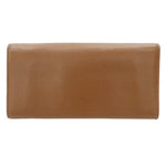 Bvlgari Brown Leather Long Wallet (Bi-Fold) (Pre-Owned)