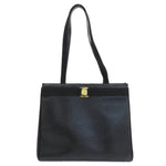 Salvatore Ferragamo Black Leather Tote Bag (Pre-Owned)