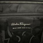 Salvatore Ferragamo Black Canvas Leather Tote Bag (Pre-Owned)