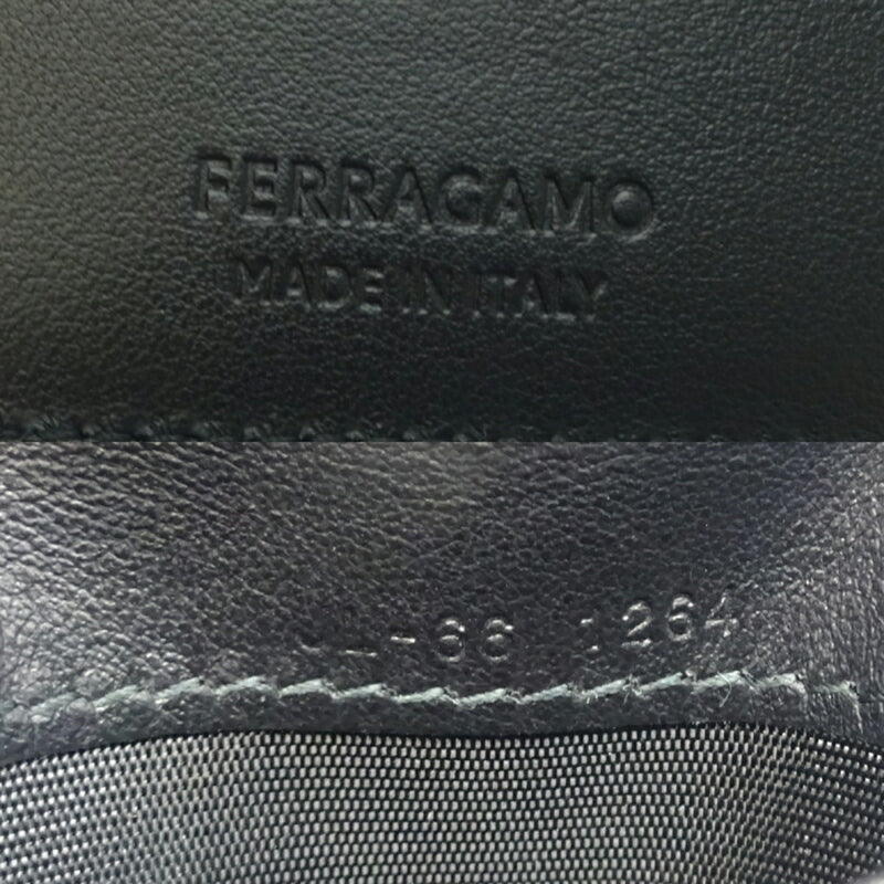 Salvatore Ferragamo Black Leather Wallet (Bi-Fold) (Pre-Owned)