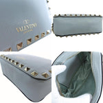 Valentino Garavani Light Blue Leather Metal Shoulder Bag (Pre-Owned)