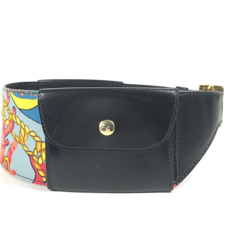 Celine Black Multi-Color Leather Silk Fanny Pack (Pre-Owned)