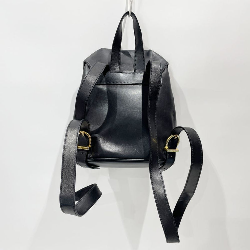 Salvatore Ferragamo Black Leather Backpack (Pre-Owned)