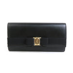 Salvatore Ferragamo Black Leather Wallet (Bi-Fold) (Pre-Owned)