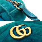 Gucci Gg Marmont Green Suede Fanny Pack (Pre-Owned)