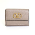 Valentino Garavani Grayish Leather Wallet (Tri-Fold) (Pre-Owned)