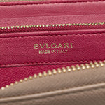 Bvlgari Bvlgari Bvlgari Beige Leather Long Wallet (Bi-Fold) (Pre-Owned)