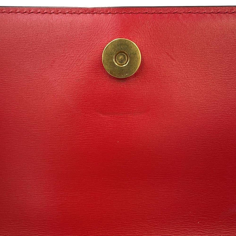 Valentino Garavani Red Color Leather Shoulder Bag (Pre-Owned)