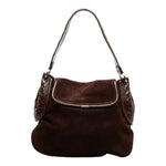 Bvlgari Brown Canvas Leather Shoulder Bag (Pre-Owned)