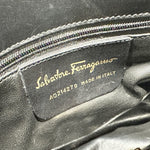 Salvatore Ferragamo Black Canvas Leather Handbag (Pre-Owned)