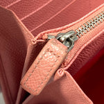 Bvlgari Pink Leather Long Wallet (Bi-Fold) (Pre-Owned)