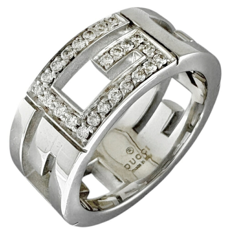 Gucci Silver White Gold (18K) Band Ring (Pre-Owned)