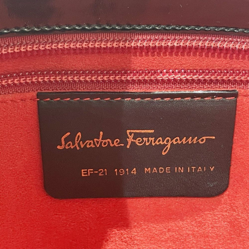 Salvatore Ferragamo Black Suede Handbag (Pre-Owned)