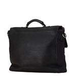 Salvatore Ferragamo Black Leather Nylon Shoulder Bag (Pre-Owned)