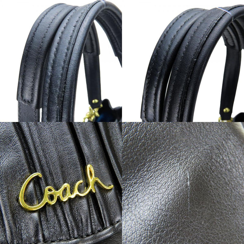 Coach Black Leather Tote Bag (Pre-Owned)