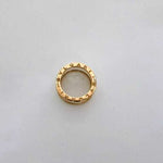 Bvlgari White Yellow Gold Ceramic Gold (18K) Band Ring (Pre-Owned)