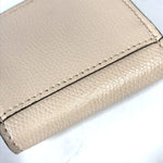 Fendi Beige Leather Coin Purse/Coin Case (Pre-Owned)