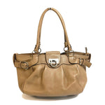 Salvatore Ferragamo Beige Leather Handbag (Pre-Owned)