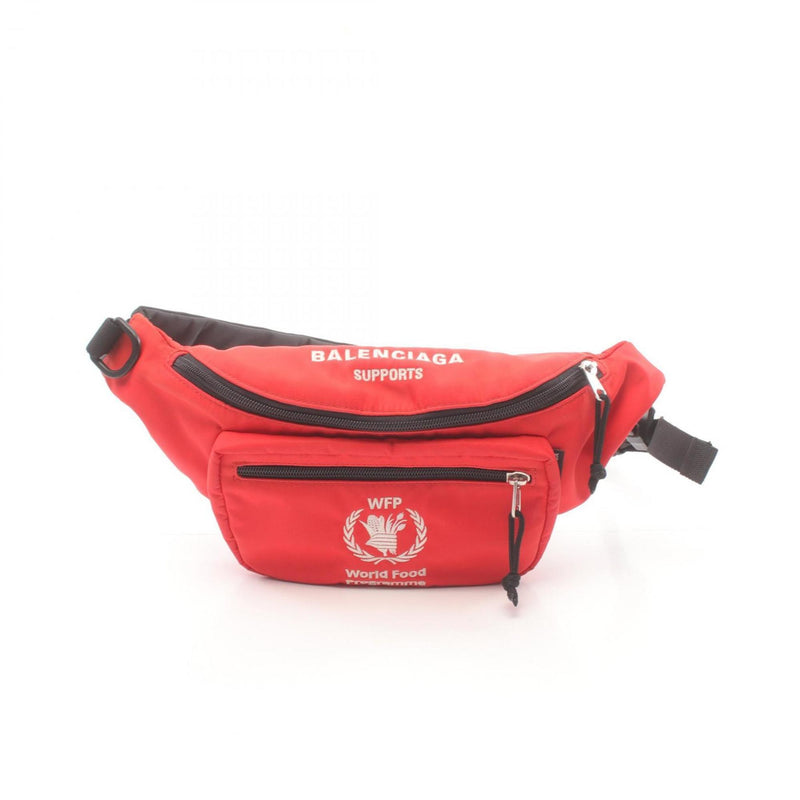 Balenciaga Red Color Nylon Fanny Pack (Pre-Owned)