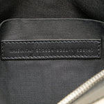 Balenciaga Beige Black Canvas Leather Clutch Bag (Pre-Owned)