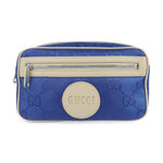 Gucci Beige Blue Nylon Leather Fanny Pack (Pre-Owned)