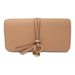 Chloé Brown Leather Long Wallet (Bi-Fold)