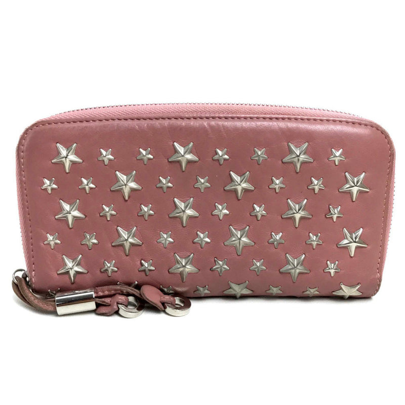 Jimmy Choo Pink Leather Long Wallet (Bi-Fold) (Pre-Owned)