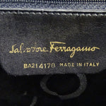 Salvatore Ferragamo Black Leather Handbag Shoulder Bag (Pre-Owned)