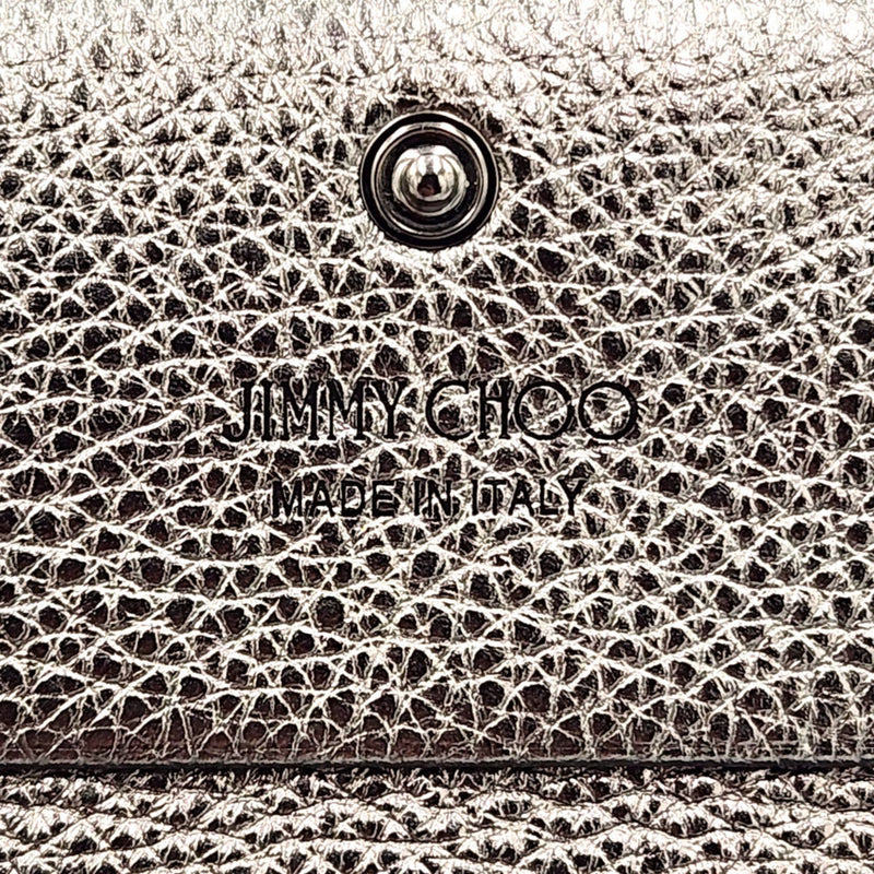 Jimmy Choo Silver Leather Wallet (Bi-Fold) (Pre-Owned)