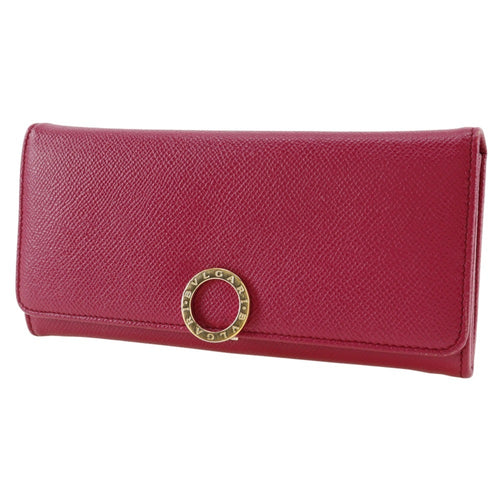 Bvlgari Pink Leather Coin Purse/Coin Case (Pre-Owned)